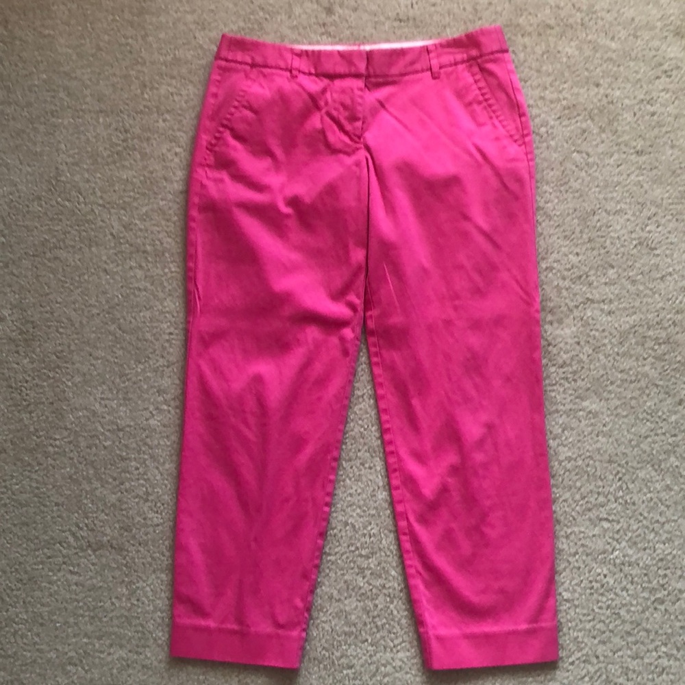 Cropped J Crew pink pants